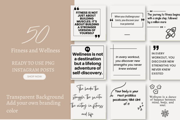 Download Fitness and Wellness Quotes Templates - Wellness Collection