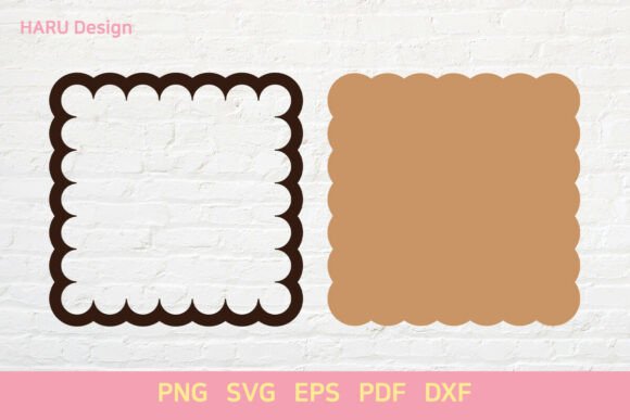 Download Scallop Shape Square Frame Sign Labels - Label Collection