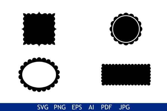 Download Scalloped Badge Label Frame Bundle - Label Collection
