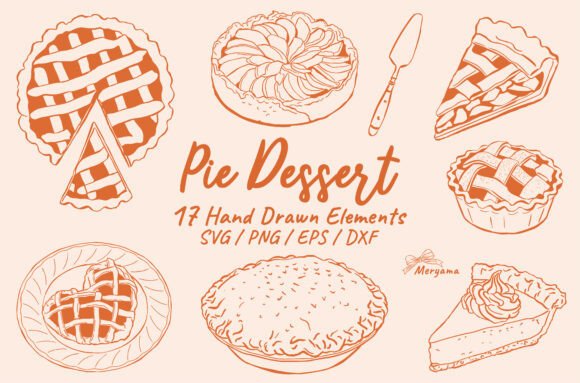 Download Hand Drawn Pie Bakery Dessert SVG PNG - Baker Collection