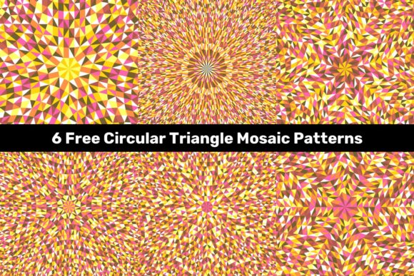 Download 6 Free Circular Triangle Mosaic Patterns - Circular Collection