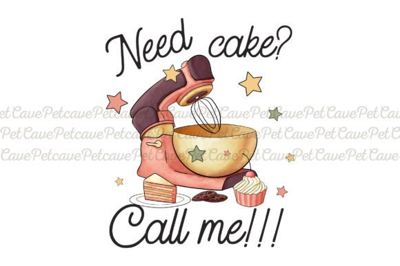 Download Need Cake? Call Me Watercolor Baker PNG - Baker Collection