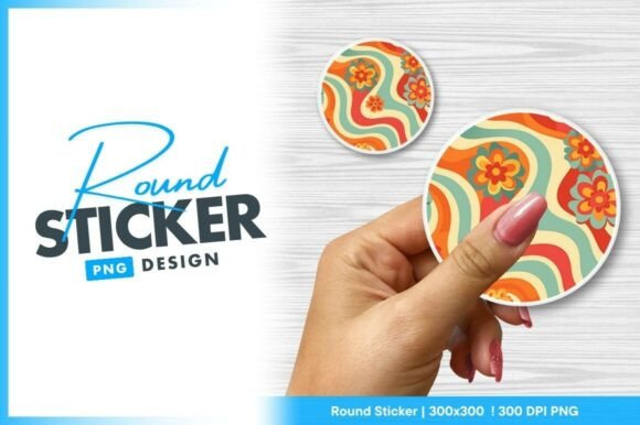 Download Retro Flower Power Circular Graphic - Circular Collection